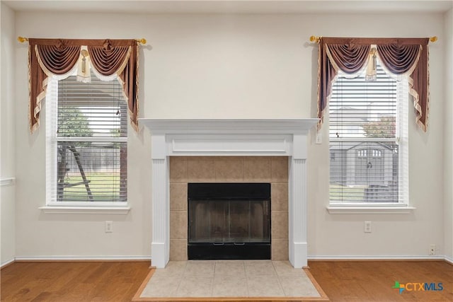 125 Big Timber Dr, Temple, TX 76502 - detailed view of wood finished floors and a fireplace