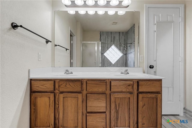 125 Big Timber Dr, Temple, TX 76502 - full bath featuring a stall shower and double vanity