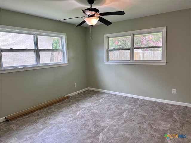2303 Bon Aire Ave, Victoria, TX 77901 - unfurnished room with plenty of natural light and a ceiling fan