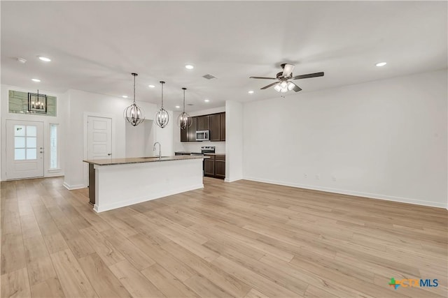kitchen featuring a sink, recessed lighting, and appliances with stainless steel finishes