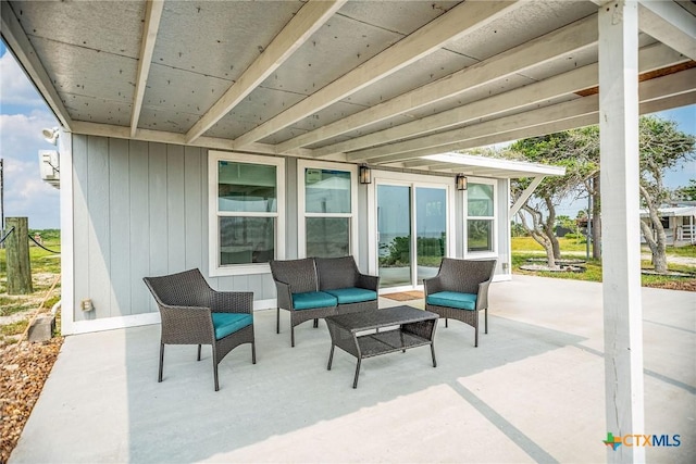 1707 N Ocean Dr, Port Lavaca, TX 77979 - view of patio featuring an outdoor living space