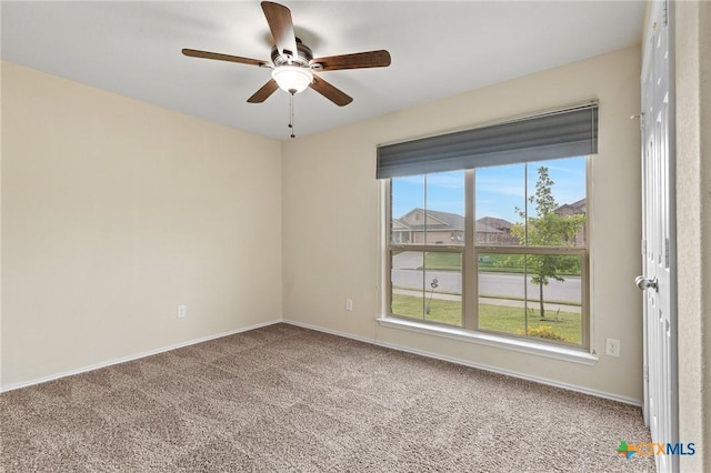 206 Danielle Dr, Killeen, TX 76542 - carpeted spare room featuring ceiling fan and baseboards