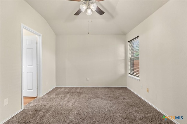 206 Danielle Dr, Killeen, TX 76542 - unfurnished room with carpet floors, ceiling fan, and lofted ceiling