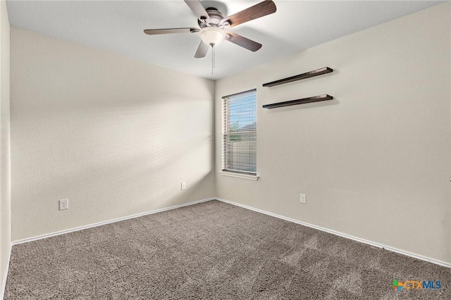 206 Danielle Dr, Killeen, TX 76542 - carpeted empty room featuring a ceiling fan and baseboards
