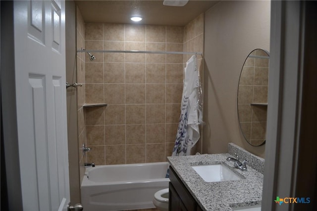 1204 N 18th St, Killeen, TX 76541 - full bath featuring shower / bath combo with shower curtain, vanity, and toilet