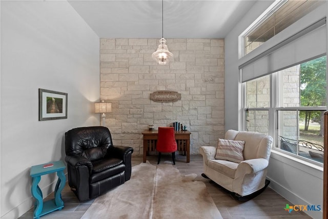 1306 Crystal Spgs, Salado, TX 76571 - living area with baseboards and a wood stove