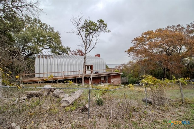 exterior space featuring a deck