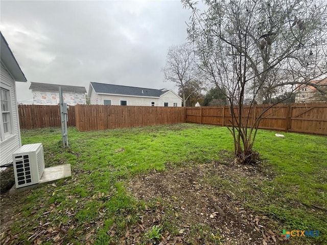 view of yard with ac unit