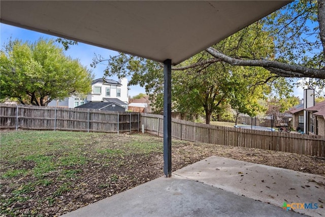 view of yard with a patio area