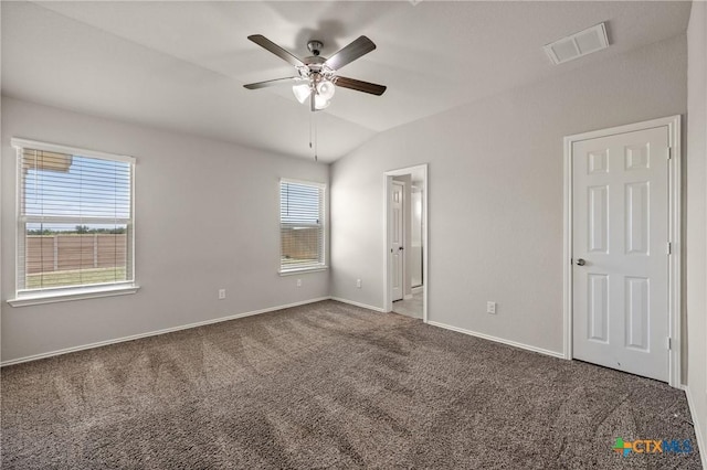 2048 Wigeon Way, Copperas Cove, TX 76522 - unfurnished bedroom featuring carpet floors, lofted ceiling, and a ceiling fan