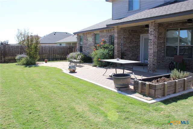 view of yard featuring a patio area