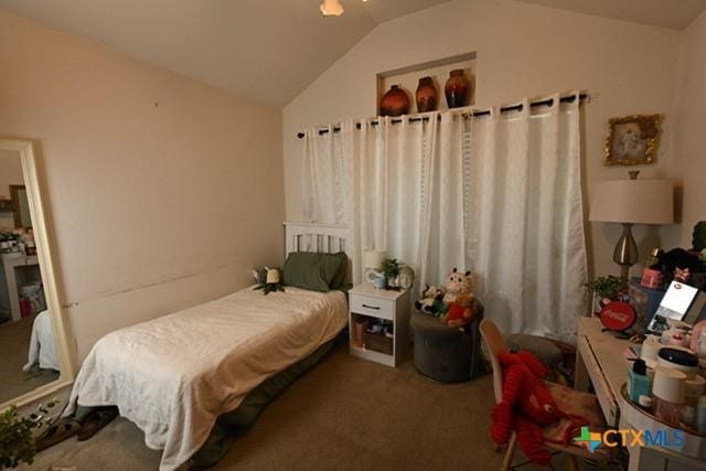 807 Hartrick Cir, Temple, TX 76502 - carpeted bedroom with vaulted ceiling