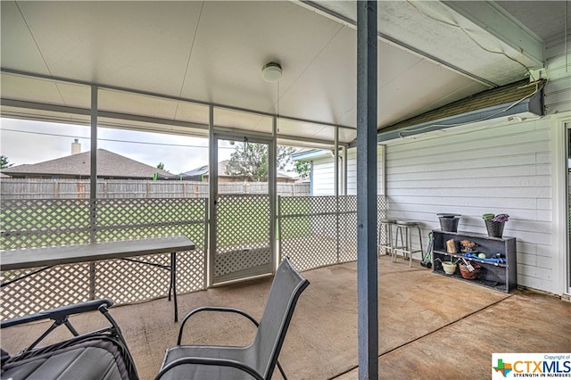 view of sunroom / solarium