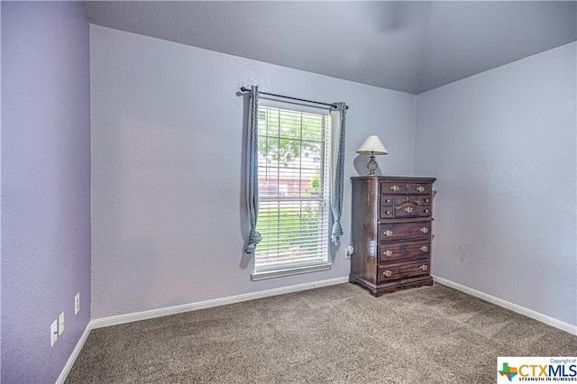 view of carpeted spare room