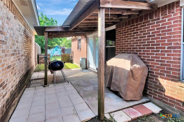 104 Majestic Ln, Victoria, TX 77904 - view of patio featuring grilling area