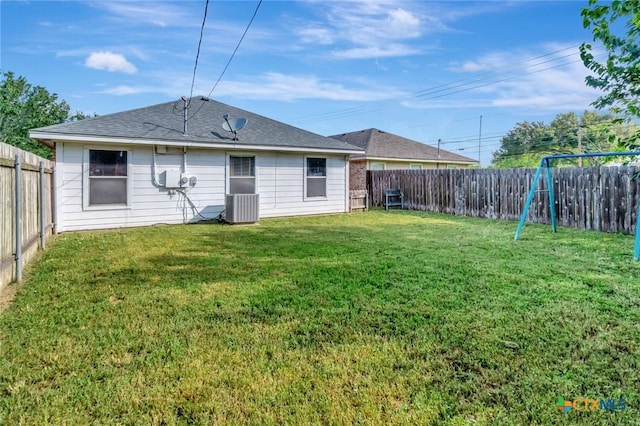 104 Majestic Ln, Victoria, TX 77904 - back of property featuring a fenced backyard and roof with shingles