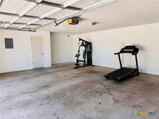 3900 Chisholm Trl, Salado, TX 76571 - garage with electric panel and a garage door opener