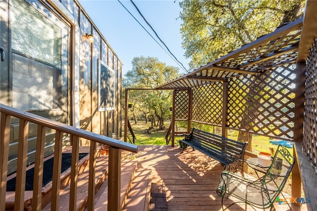 view of wooden terrace