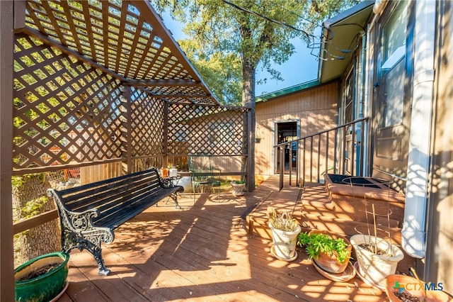 view of patio / terrace with a deck