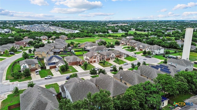 aerial view with a residential view