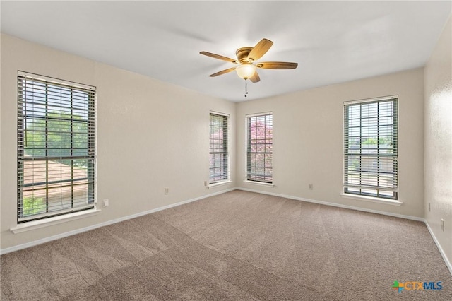 601 Pondview Dr, Killeen, TX 76542 - spare room featuring a ceiling fan and carpet flooring