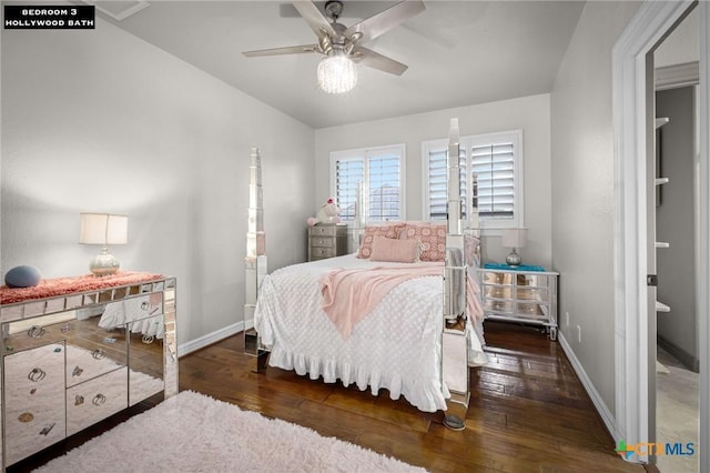 111 Western Oaks, New Braunfels, TX 78132 - bedroom featuring wood-type flooring, baseboards, and vaulted ceiling
