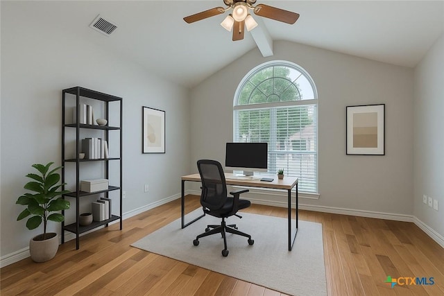 503 Wilderness Way, New Braunfels, TX 78132 - office space with light wood-style floors and ceiling fan