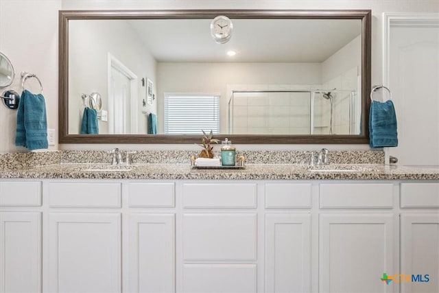 1330 Logan Blvd, Salado, TX 76571 - full bath with tiled shower and double vanity