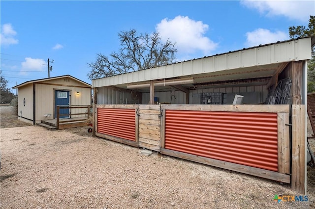 view of stable