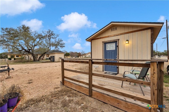 view of outbuilding with an outbuilding