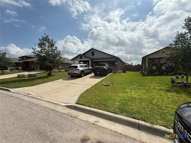 5629 Stonehaven Dr, Temple, TX 76502 - view of front facade with an attached garage, driveway, and a front yard