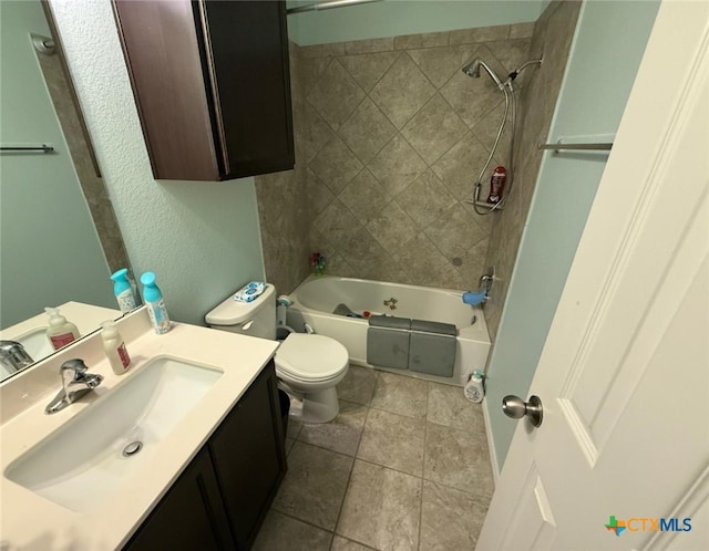 5629 Stonehaven Dr, Temple, TX 76502 - bathroom with vanity, bathing tub / shower combination, and toilet