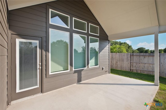 view of patio / terrace with fence