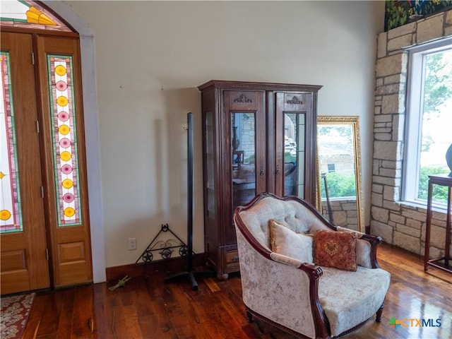 interior space with wood finished floors