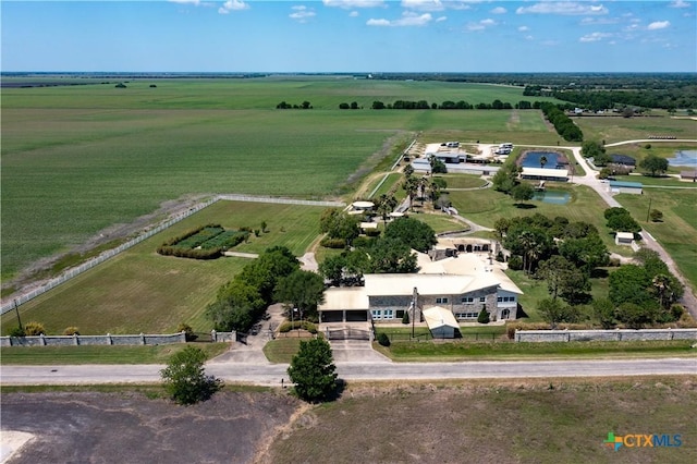 drone / aerial view featuring a rural view