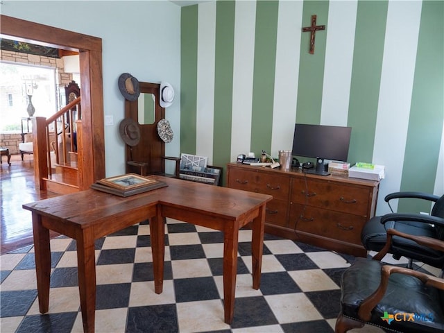 view of office area