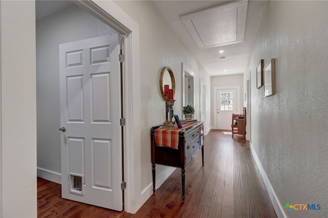 hall featuring hardwood / wood-style floors