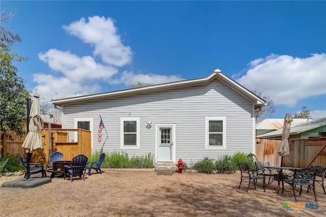 rear view of house with a patio area