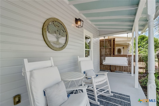 view of patio / terrace featuring a porch