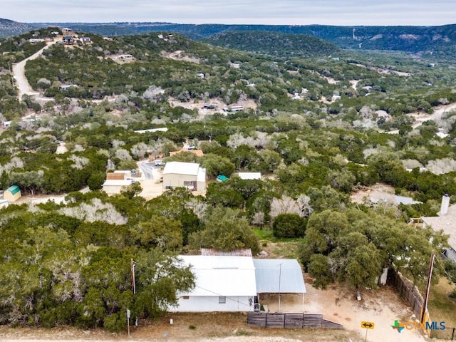 1400 Qappuella Dr, Canyon Lake, TX 78133 - bird's eye view with a mountain view
