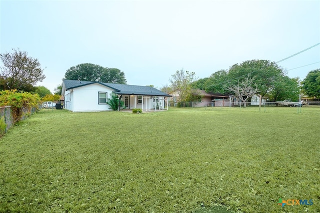 view of yard featuring covered porch