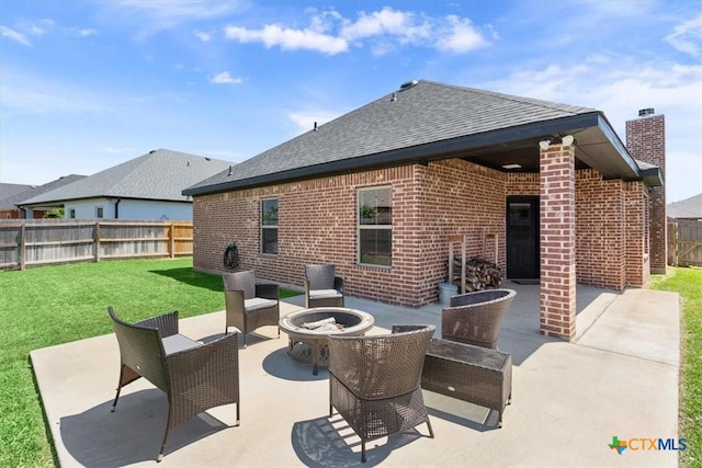 7516 Hardin Dr, Temple, TX 76502 - view of patio / terrace with an outdoor fire pit