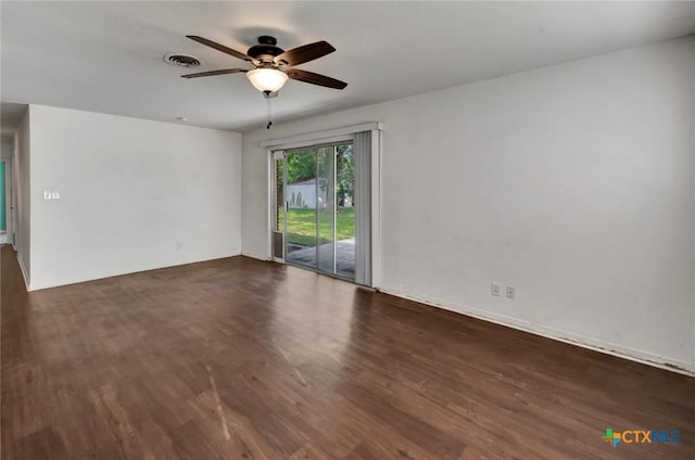 2307 E Airline Rd, Victoria, TX 77901 - empty room featuring a ceiling fan and wood finished floors
