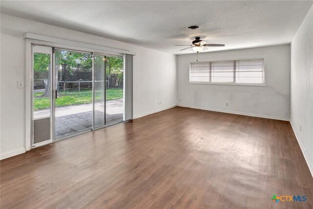 2307 E Airline Rd, Victoria, TX 77901 - unfurnished room with a ceiling fan and wood finished floors