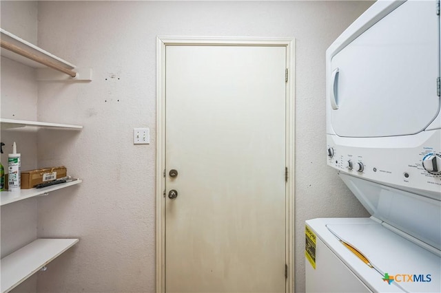 4803 Chad Dr, Killeen, TX 76542 - clothes washing area featuring laundry area and stacked washer / dryer