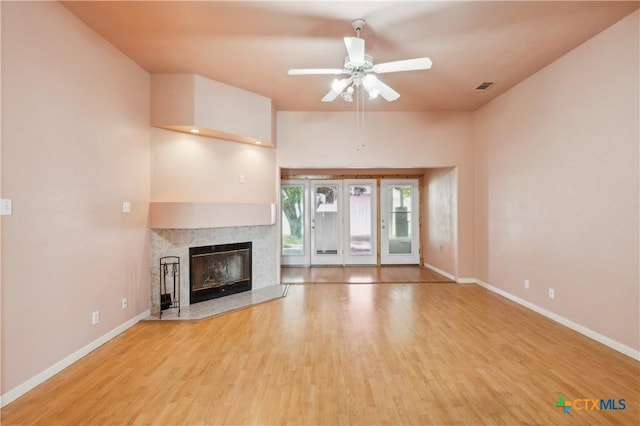 4803 Chad Dr, Killeen, TX 76542 - unfurnished living room with baseboards, wood finished floors, and visible vents