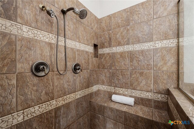 room details with tiled shower