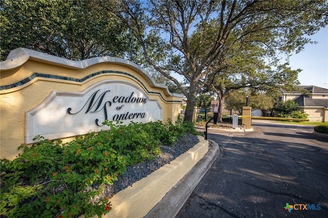 view of community sign