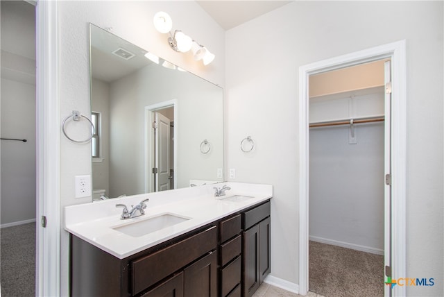 bathroom featuring vanity