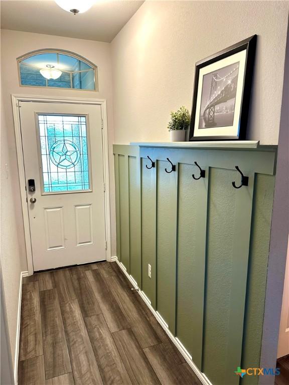 2512 Corradino St, Harker Heights, TX 76548 - doorway to outside featuring dark wood-style floors